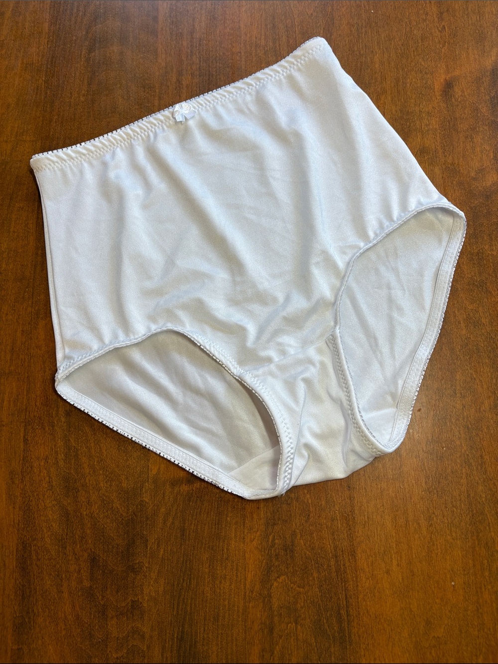 Barbra Lingerie White High Waisted Girdle Panty - Smoothing Stretch Fabric, L